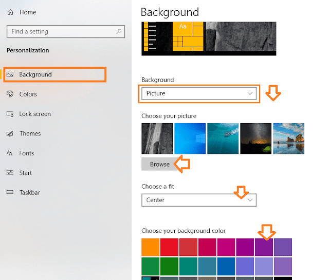 Windows 10'da Masaüstü Arka Planı Nasıl Değiştirilir |  Resim, Slayt Gösterisi, Düz Renk