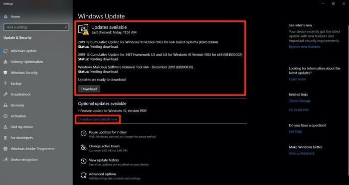 Windows 10 güncelleme sorunu