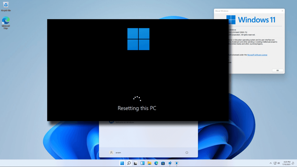 Windows 11 sıfırlama