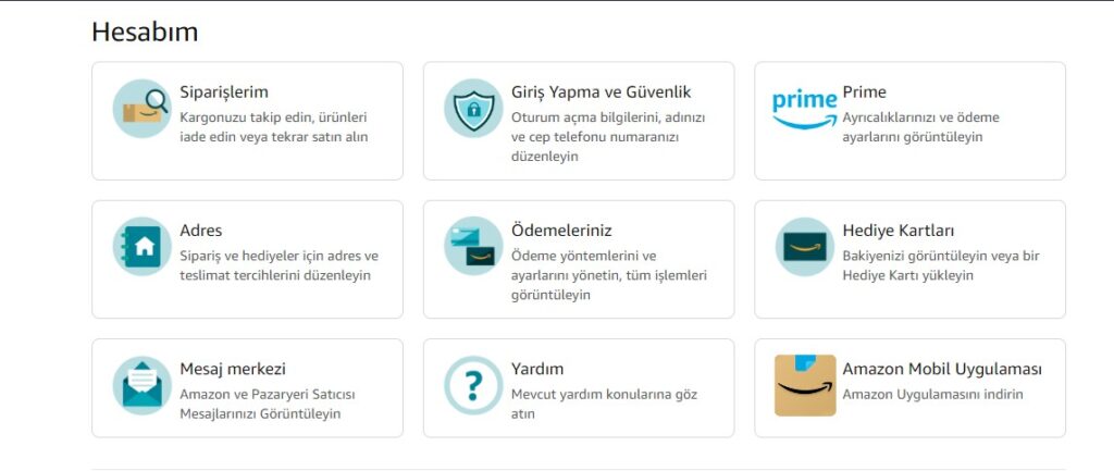 Amazon ödeme Yöntemi Silme