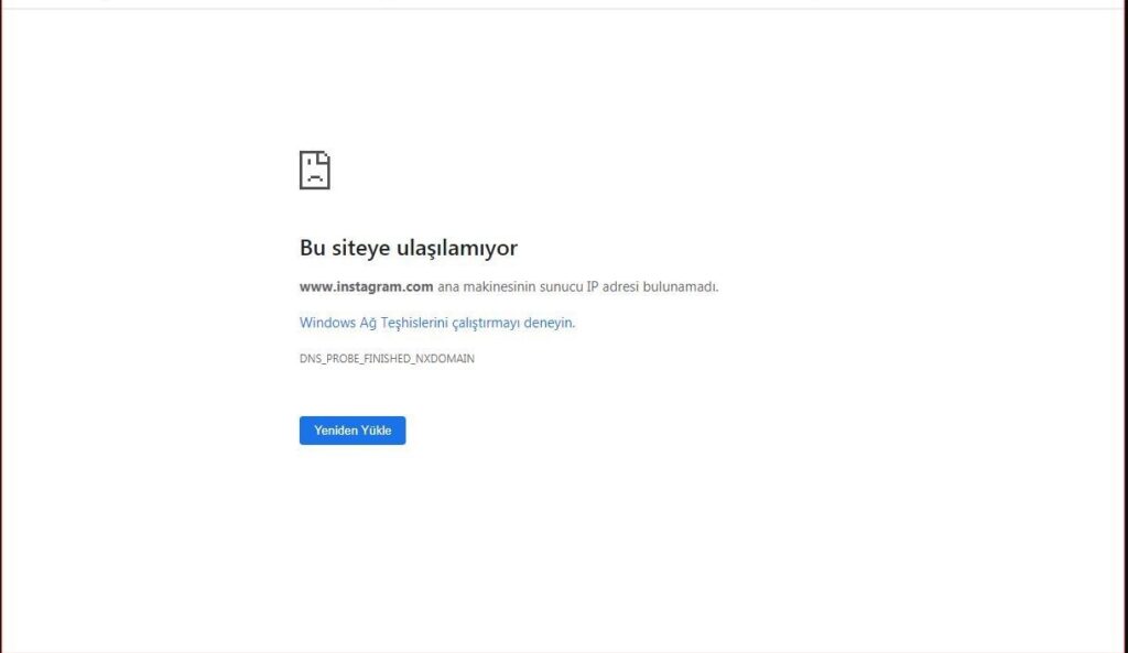 Sunucu IP adresi bulunamadı