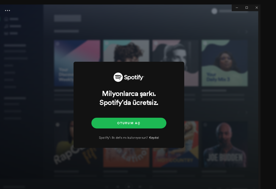 Spotify oturum açılamadı hatası