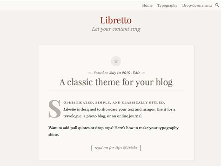 Libretto Blog Teması