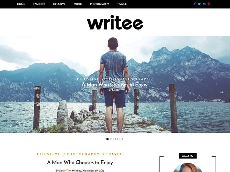 Writee Blogging Tema