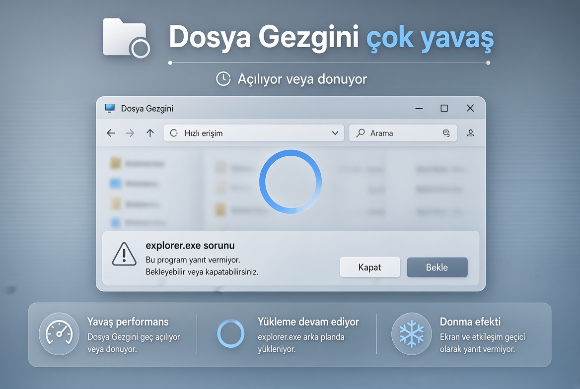 windows dosya gezgini çok yavaş açılıyor veya donuyor